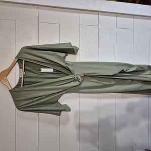 Sage Green Knot Front Dress